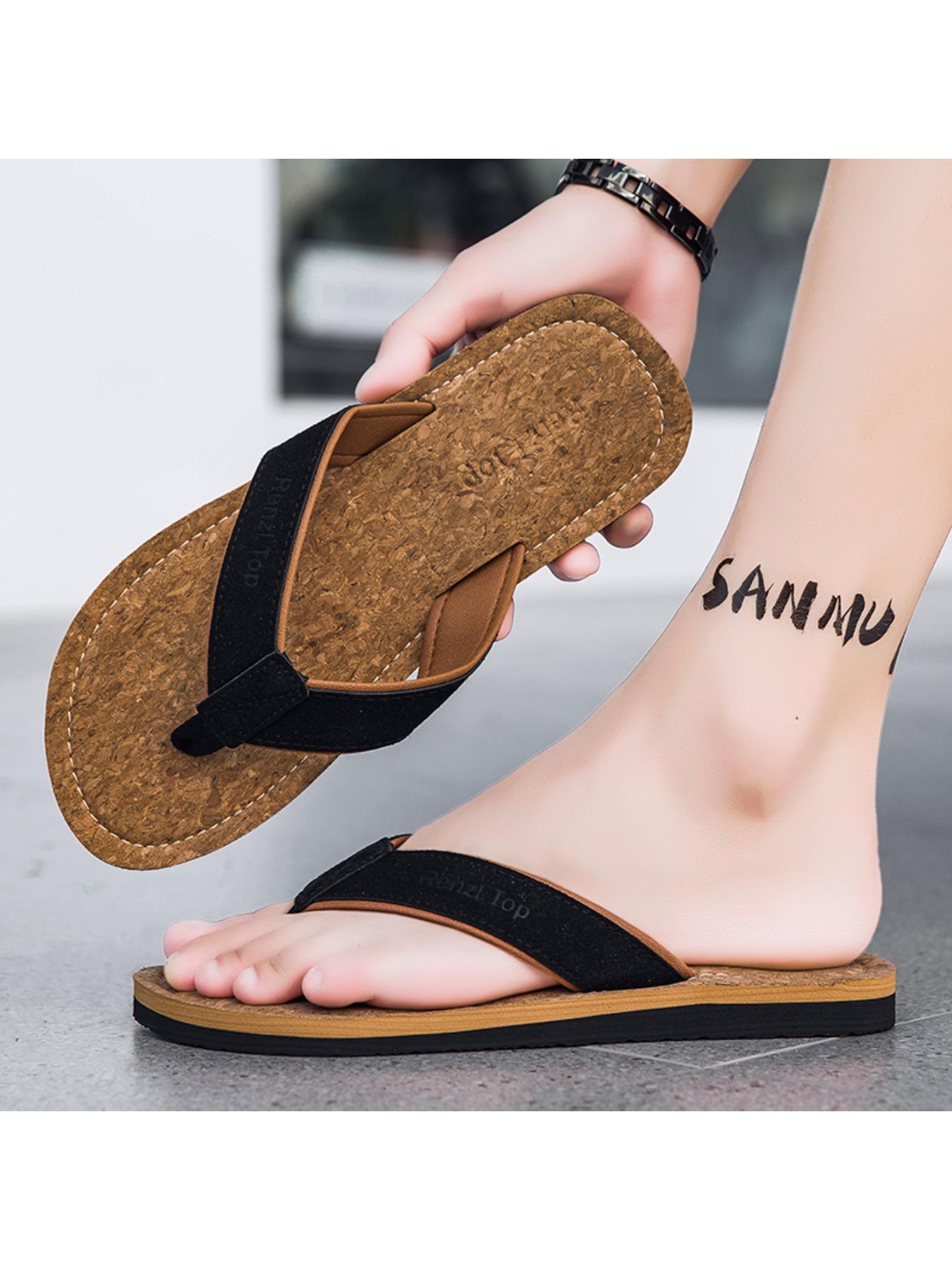Summer Men's Sandals, Casual Y-Strap Eva Slippers, Lightweight Outdoor Beach Shoes, Indoor Home Footwear, Comfortable and Stylish