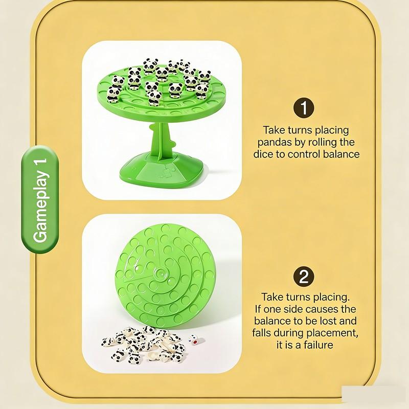 Panda Balance Tree Focus and Coordination Training Toy, High-Quality Educational Puzzle for Kids, Hand-Brain Skill Development