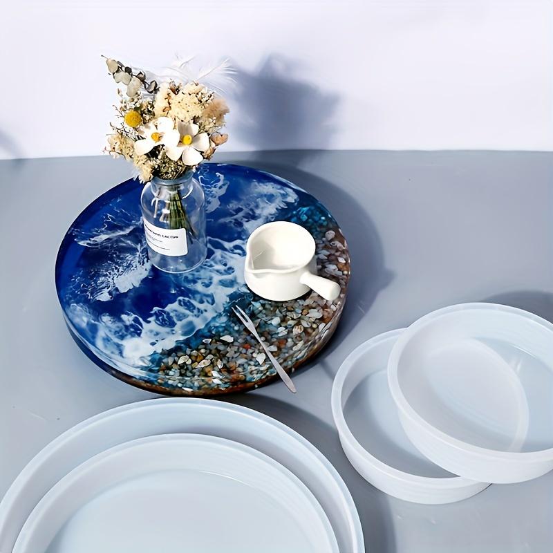 1 Piece 14in Large Silicone Mold, Super Big River Table Resin Mould, Round Table Tray Board Epoxy Resin Silicone Mould, DIY Craft Mould