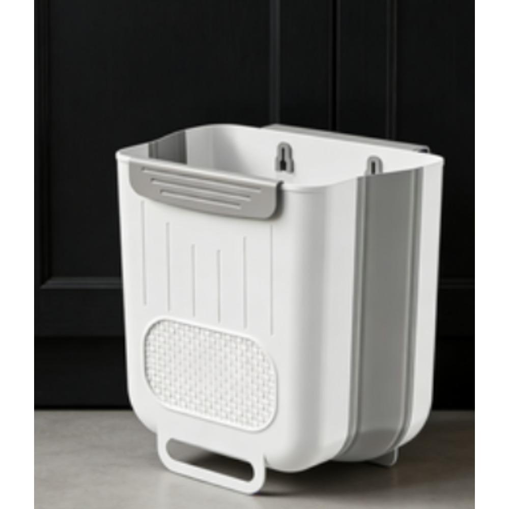 Wall-mounted foldable trash bin for the kitchen, a storage bin for home cabinet doors, suitable for multiple scenarios such as desks, washbasins, bathrooms, and dormitories, making it convenient to throw in and take out garbage.