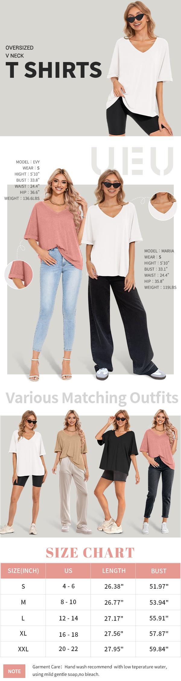 [PLUS SIZE] UEU Women Oversized Short Sleeve T-Shirt Loose Fit Workout Tops Short Sleeve Basic Tee Shirt