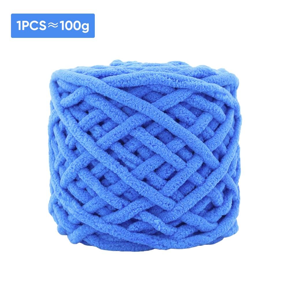 100g Thick Yarn Blanket Hand Knitted DIY Line, Soft Chenille Seat Pad Pet Nest Thread, Icelandic Scarf Hat Rod Needle Patchwork
