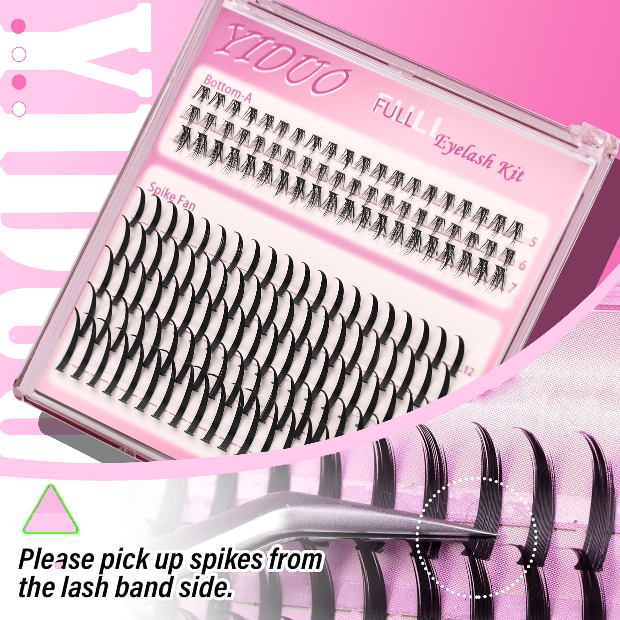 Lash Clusters and Bottom Lashes Wispy Eyelash Clusters D Cluster Eyelash Extensions Spike Individual Eyelashes Eyelash Falsies (5-6-7mm, 12-14-16-18-20mm)