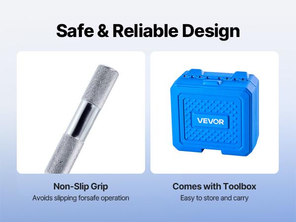 VEVOR Bearing Press Kit, 10 Pcs, Bearing Race and Seal Driver Set with 9 Bushings and Handle Shaft, Bushing Driver Tool Set, Heavy Duty Aluminum Alloy Removal Installation Tool Kit with Storage Case