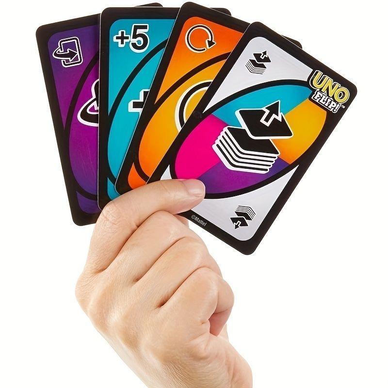 Flip Card Game Uno, Mattel Games Wildcard Uno, Fun Family Party Game, Party Game Cards, Engaging Uno Flip Design, Perfect for Gatherings and Parties