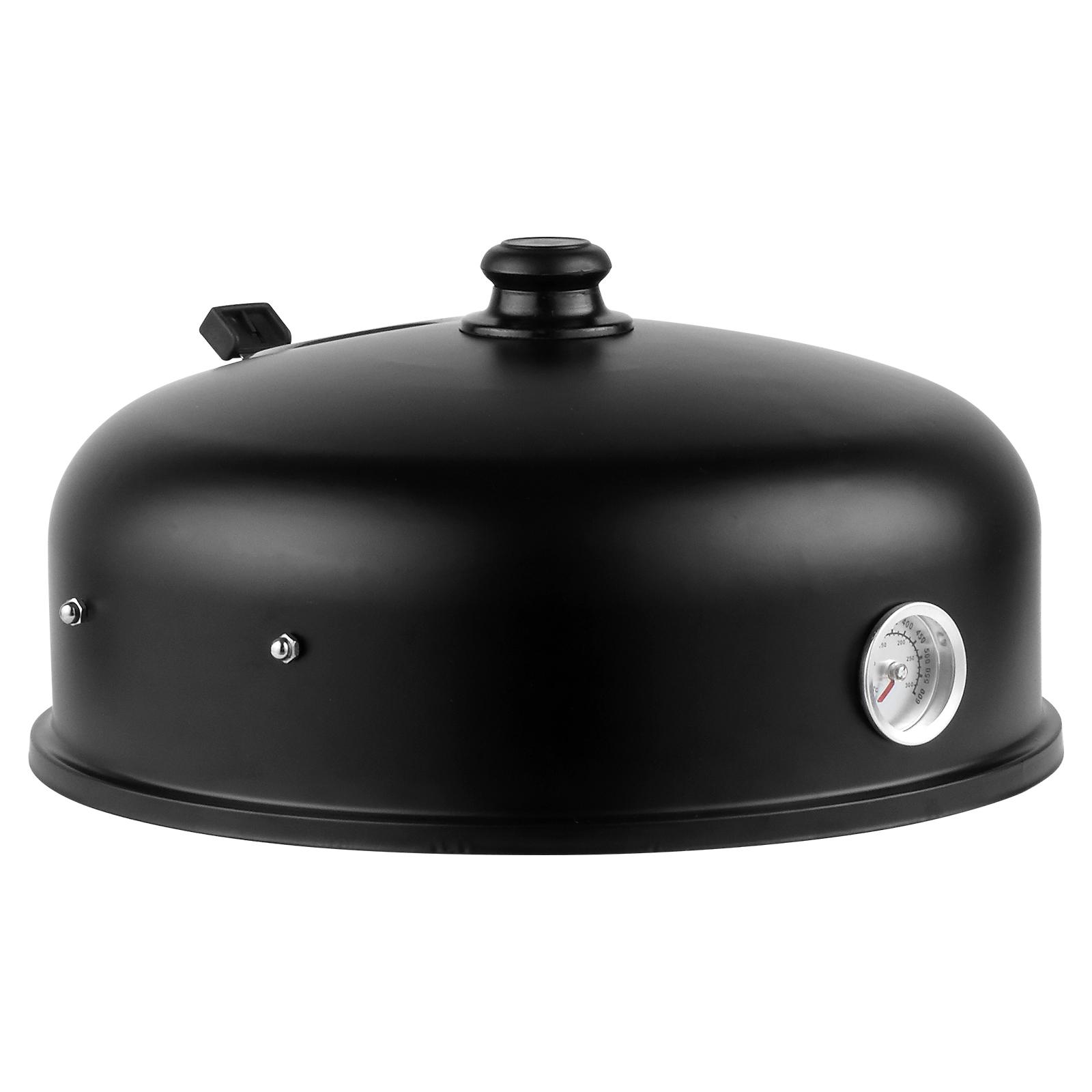 Smoker Carbon Grill, Portable Charcoal BBQ Barrel Grill with Thermometer, Iron Spray Adjustable Vent, for Camping, Backyard, Beach Parties