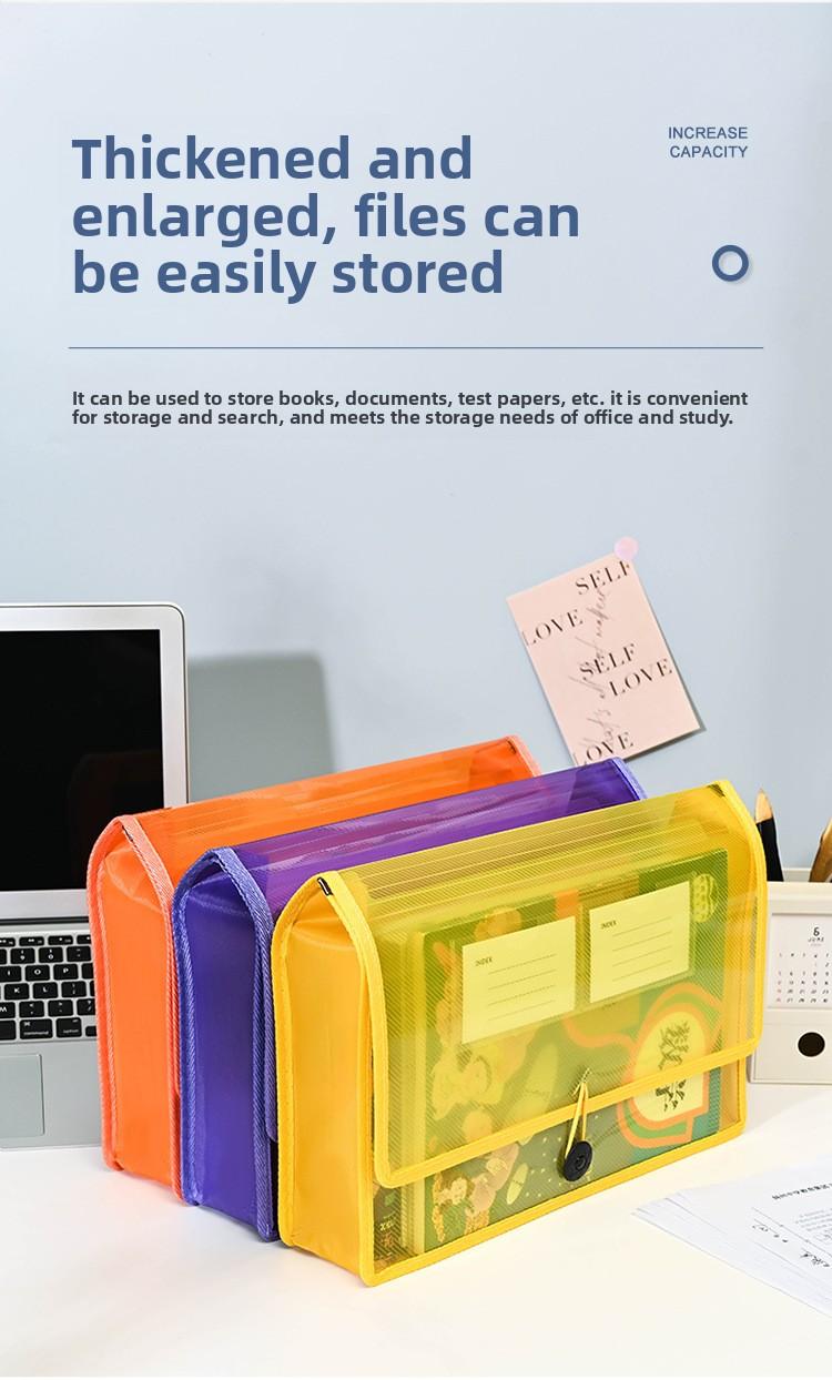 A4 Transparent Document Bag with 3D Edges Waterproof Single Layer Large Capacity for Students Exam Papers Office File Storage