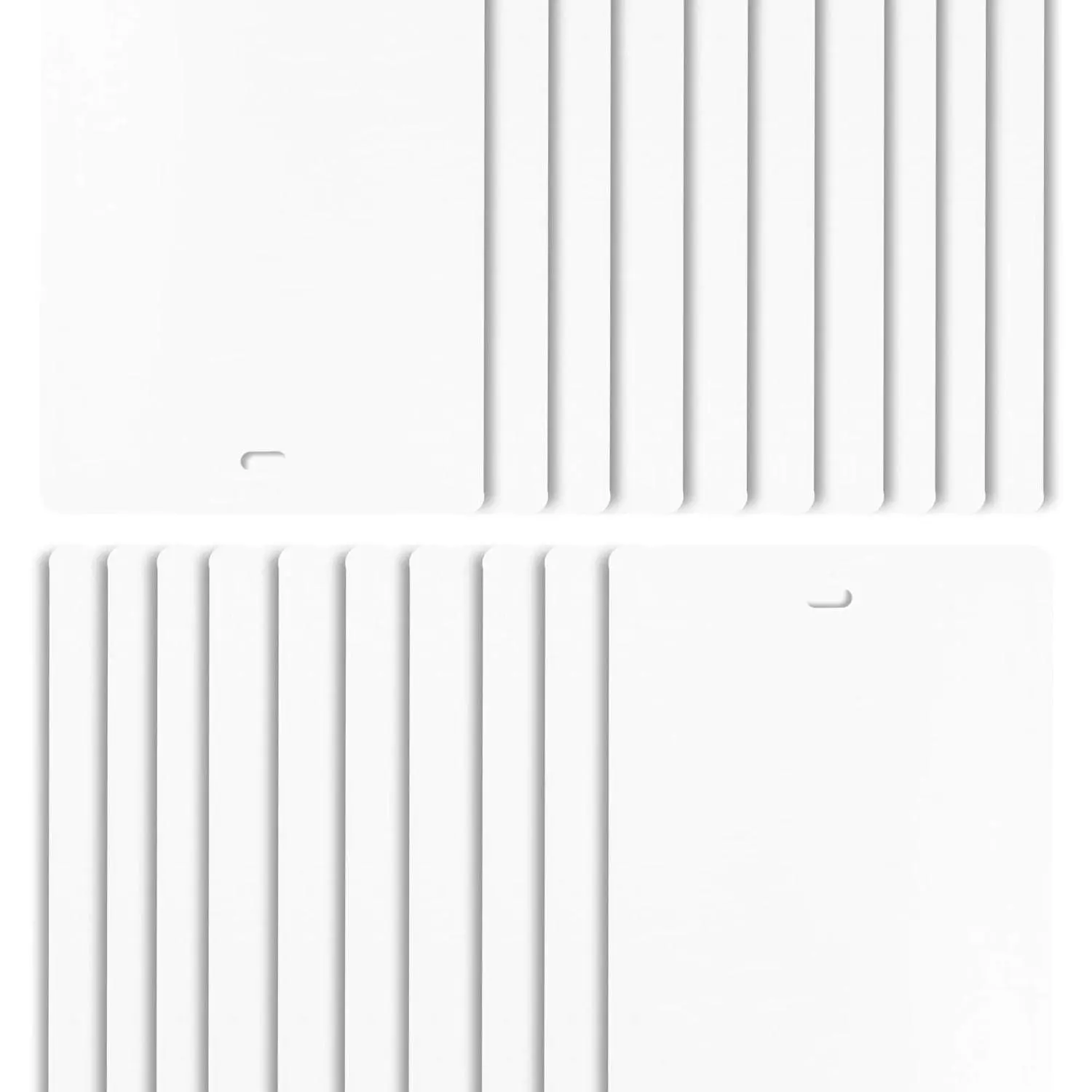 PVC Vertical Blind Replacement Slats Curved Smooth White 98.5 x 3.5 (20-Pack)