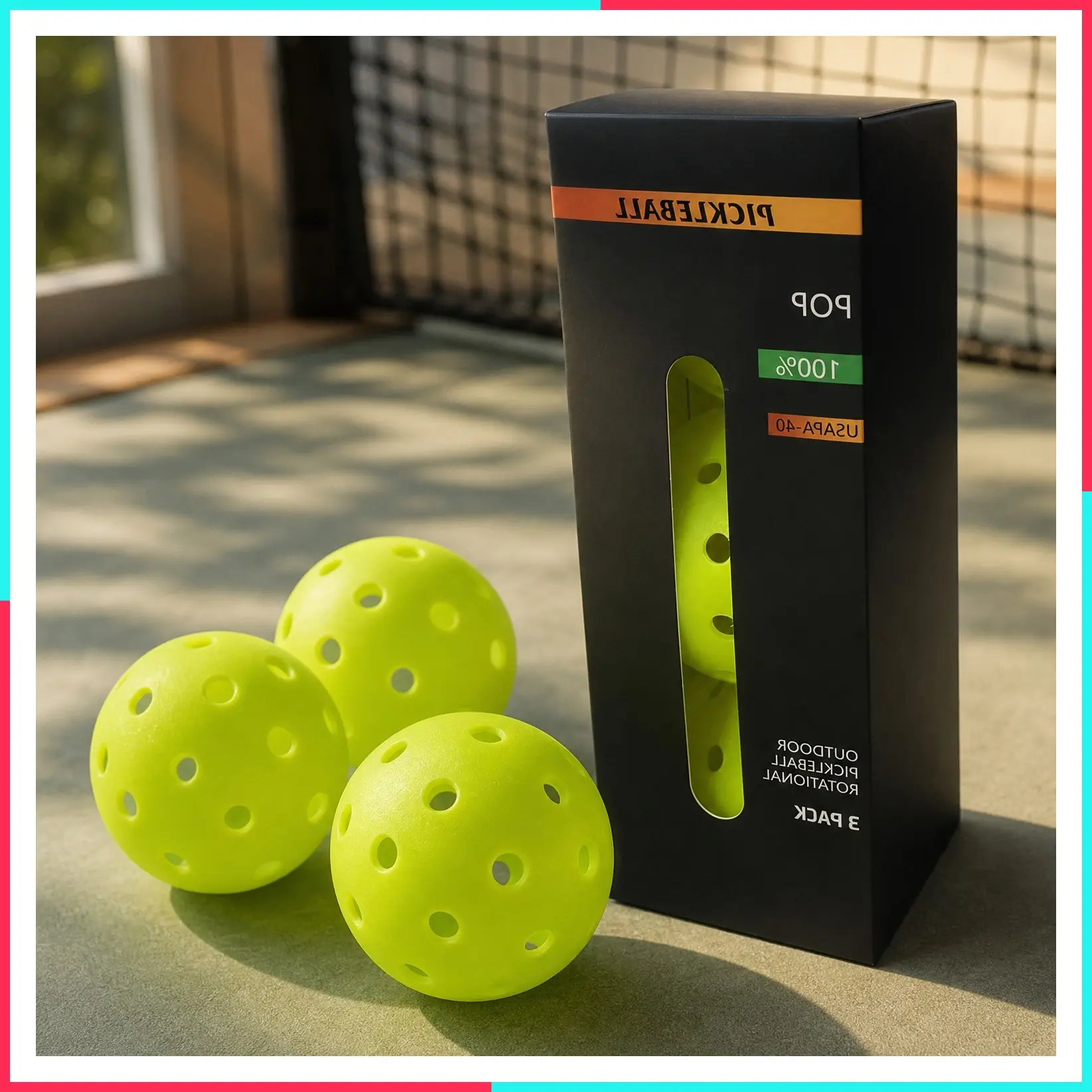 Crack-Resistant 40-Hole Pickleball Balls for Outdoor & Indoor Play | High Bounce, Perfectly Balanced for Tournament Performance