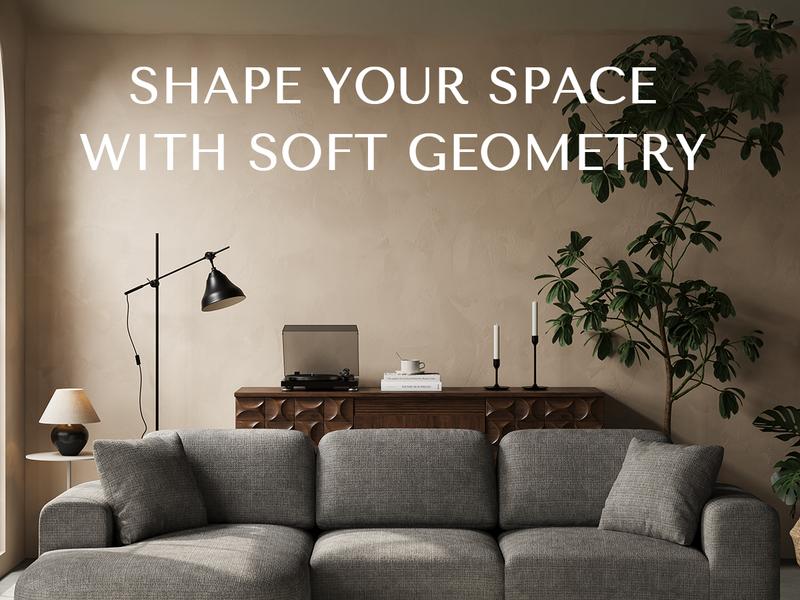 Dowinx 107'' Modular Sectional Sofa Couch with Chaise, No Assembly Required, Modern Bouclé-Inspired Upholstery, Convertible L-Shaped Design for Living Room