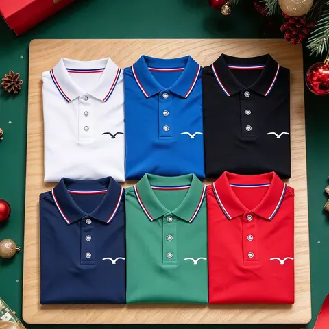 Men's New Short-Sleeve Polo T-Shirt Set, Summer Fashion Print in Breathable Quick-Dry Knitted Polyester Fabric, Casual and Athletic Printed Polo Shirts