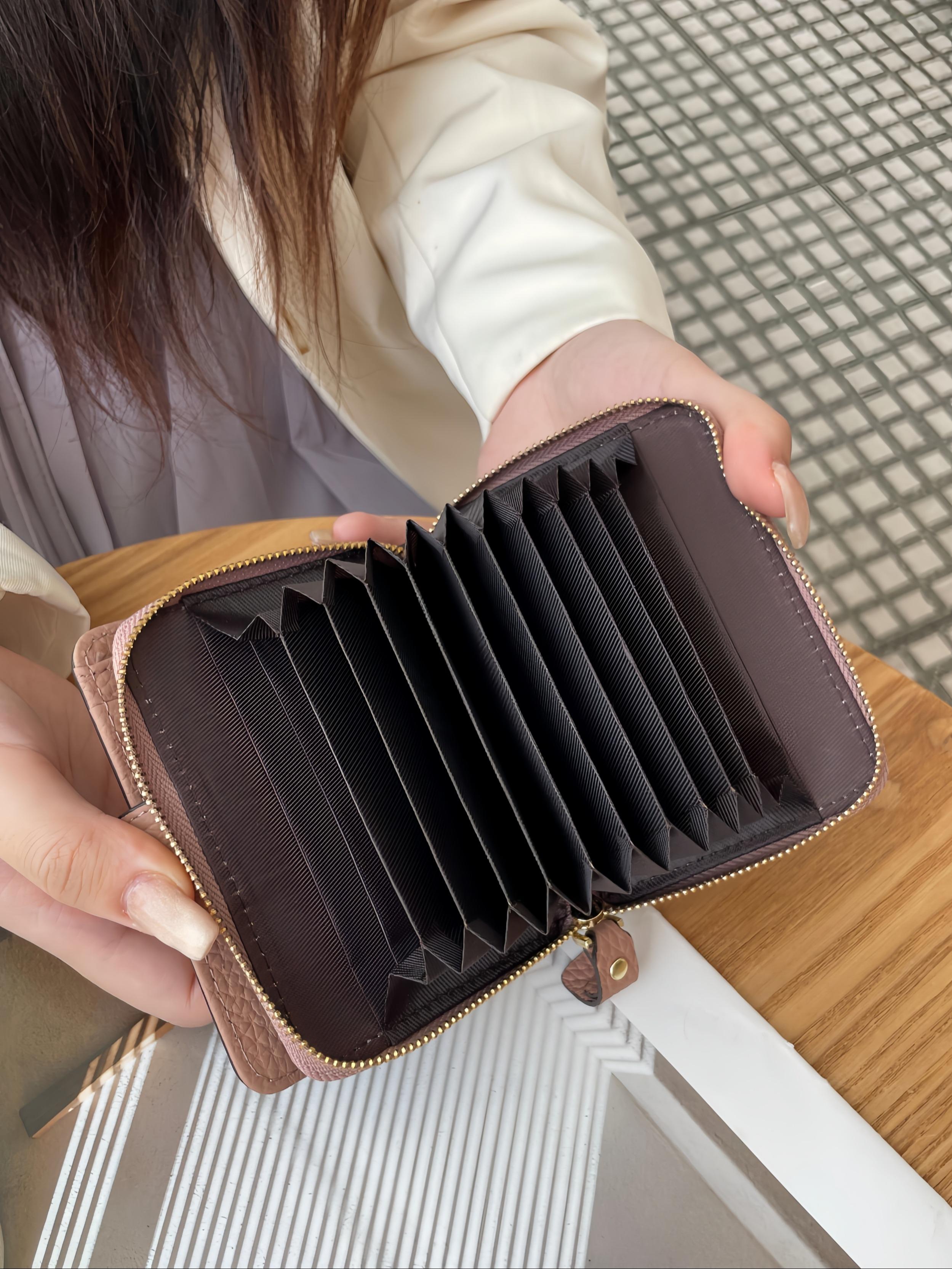 Women's Leather Short Wallet, New Fashion Card Holder, High-End Cowhide Money Clip, Elegant Coin Purse, Stylish Accessories