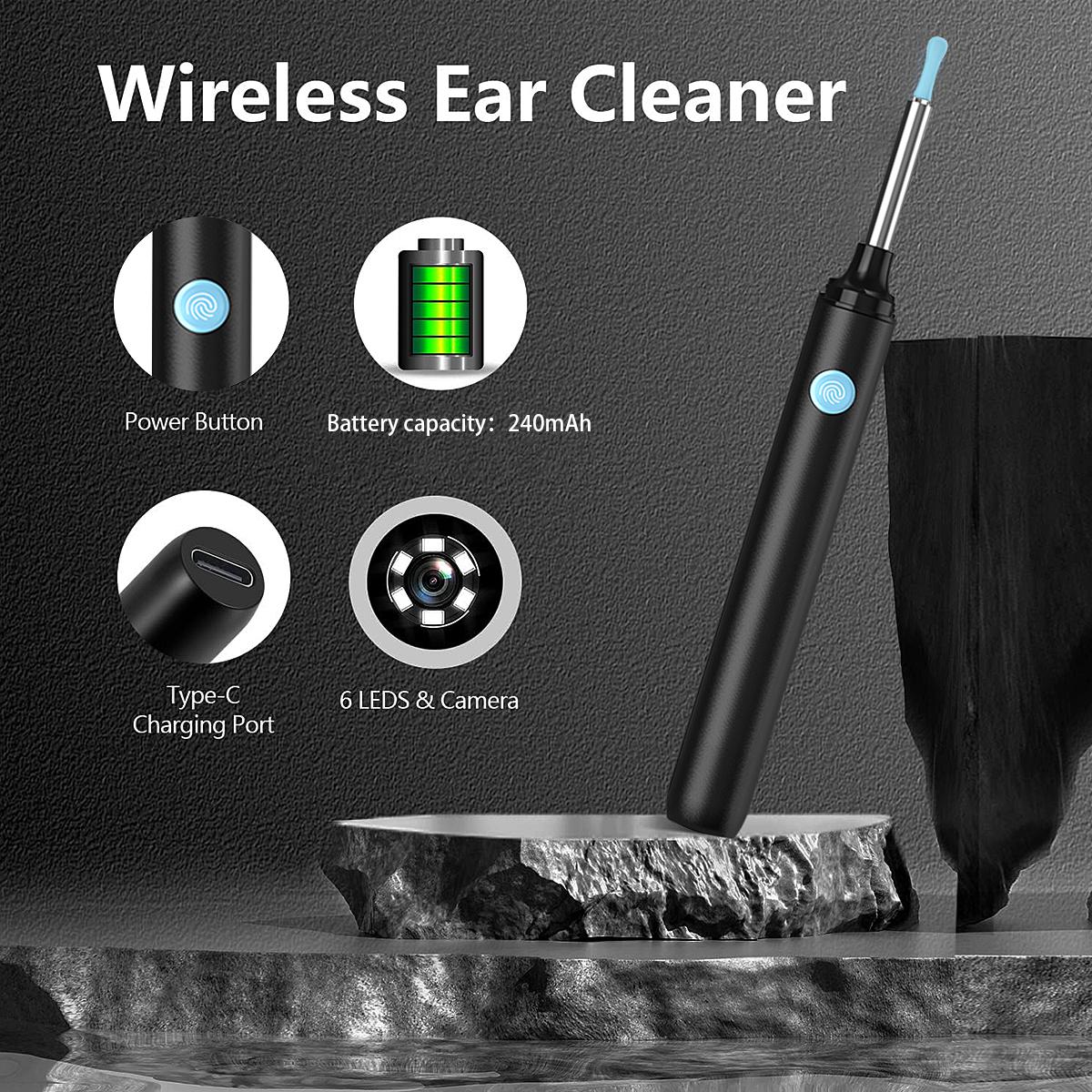 1pc Ear Wax Removal Earwax Remover Tool, Ear Cleaning Tool with 8 Pcs Ear Set, Ear Camera with 5 Ear Spoon, Ear Cleaner with Camera Earwax Removal Kit with Light