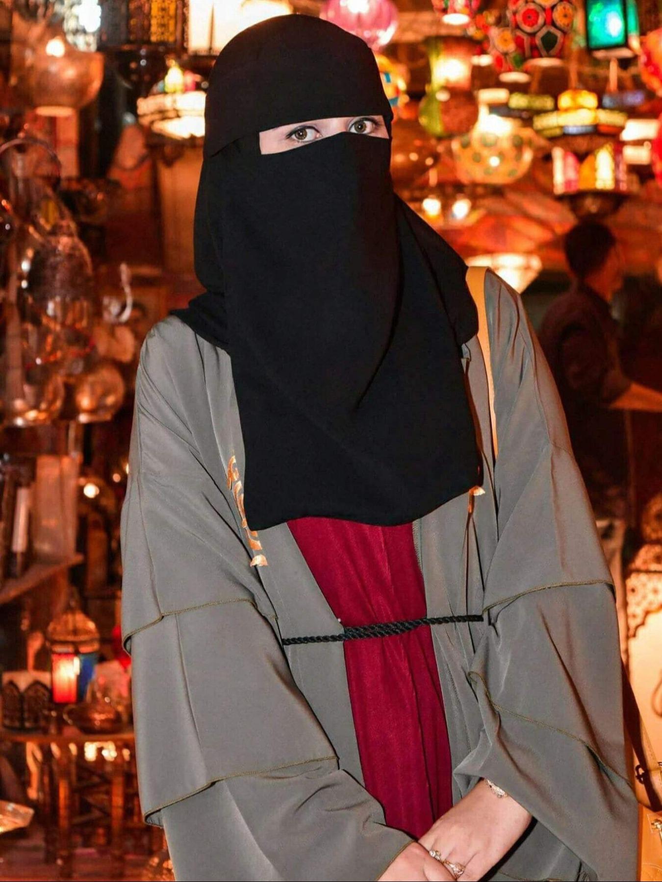 Women's Chiffon Soft Breathable Modesty Niqab, Single Layer Islamic Face Cover, Khima Headscarf Hijab for Muslim Prayer Daily Use