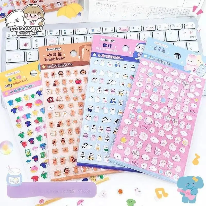 3D Puffy Cartoon Animal Bubble Stickers for Kids Kawaii Decals for Girls Phone Case Scrapbook Journal Fun Stickers for Toddlers