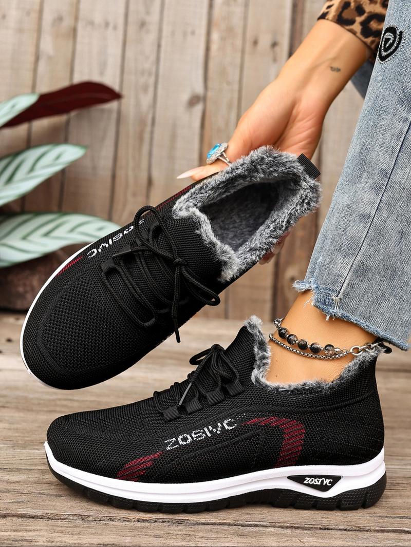 Women's Winter Large Size Outdoor Short Boots, Fleece Lined Warm, Anti-Slip PVC Sole, Round Toe Design, Casual Soft Hiking Shoes