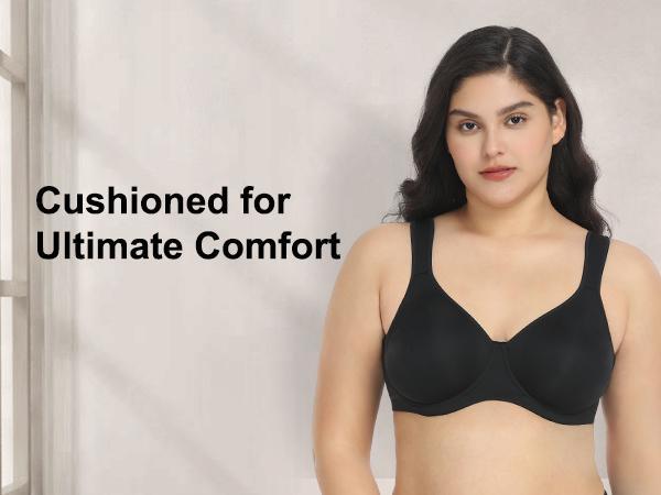HSIA Joan Soft T-Shirt Full Coverage Unlined Unpadded Underwire Plus Size Minimizer Bra Basic Minimalist Dark Beige Everyday Bra SpringStatements