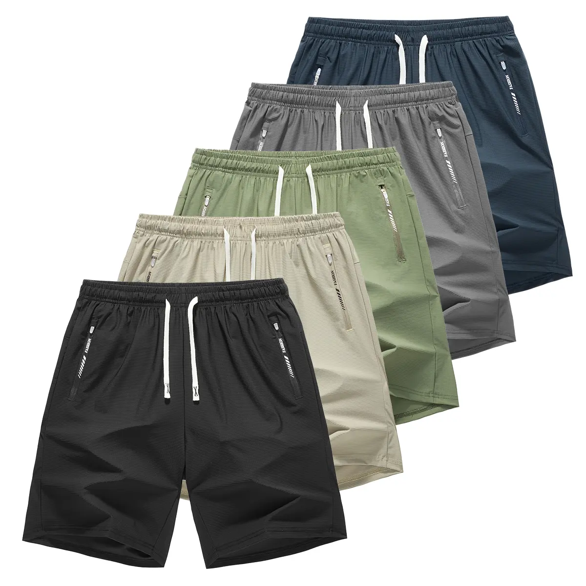 Men's wrinkle resistant anti‑sweat sport shorts smooth cool touch casual short pants with multiple color choices perfect for summer commuting hiking running casual gatherings neat fine stitching process improves overall wearing durability