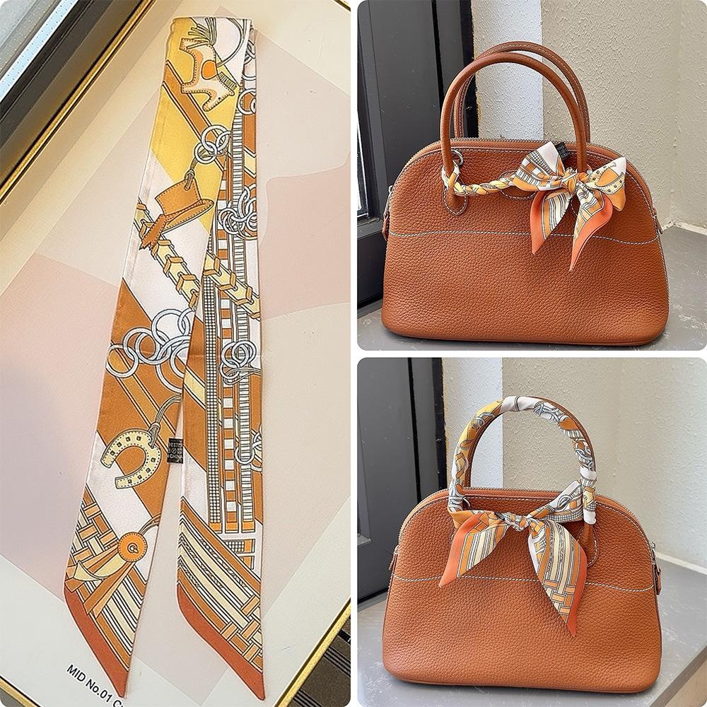 5-Piece Scarf Bag Set for Women, Narrow Scarf with Tie, Hair Accessory Neck Scarf, Fashion Gift Accessories, Ideal for Women