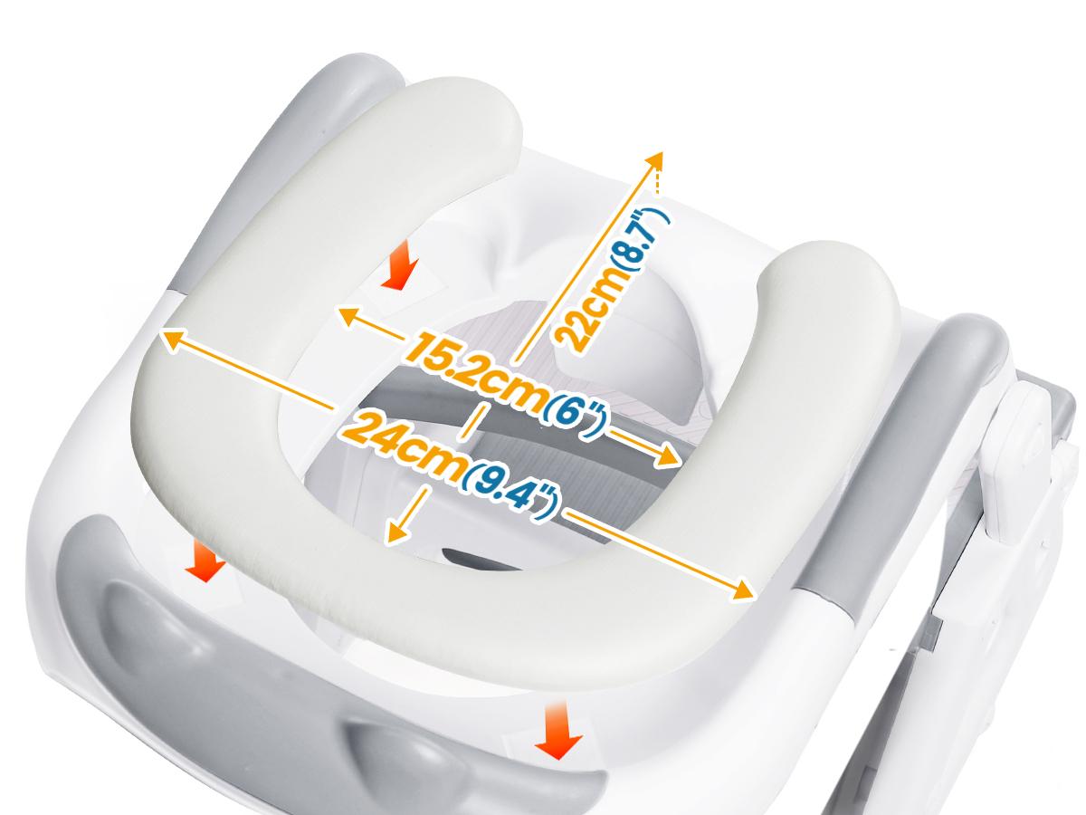 Orzbow 2-IN-1 Potty Training Toilet Seat with Step Stool for Toddler, Stability Training Potty Seat for Kids Boys Girls with Splash Guard and Anti-Slip Pad, Adjustable Ladder & Potty Seat Height, Grey Orzbow 2-IN-1 Potty Training Toilet Seat with Step Stool for Toddler, Stability Training Potty Seat for Kids Boys Girls with Splash Guard and Anti-Slip Pad, Adjustable Ladder & Potty Seat Height, Grey