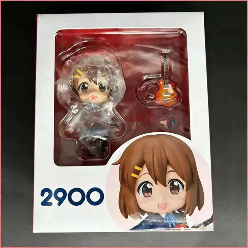K-ON Hirasawa Yui Nendoroid 2900 Q Version Anime Action Figure Car Ornament Desktop Decoration Doll Collectible Trendy Toy Gifts