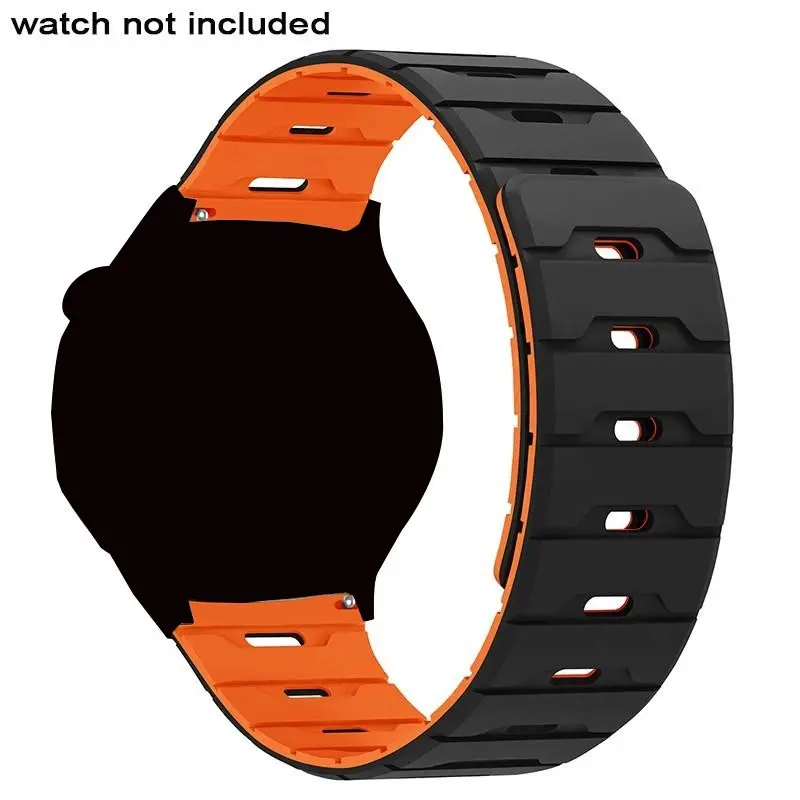 18mm 20mm22mm Magnetic Strap For Samsung Galaxy Watch 4/5/6/7/Gear S3/Active2 Silicone Band for Huawei GT4 GT3 Garmin Venu 3S 2S Smart Watch Straps Smartwatch Compatible Bands Smartwatch Replacement Straps Smartwatch Accessories Wearable Tech Accessories