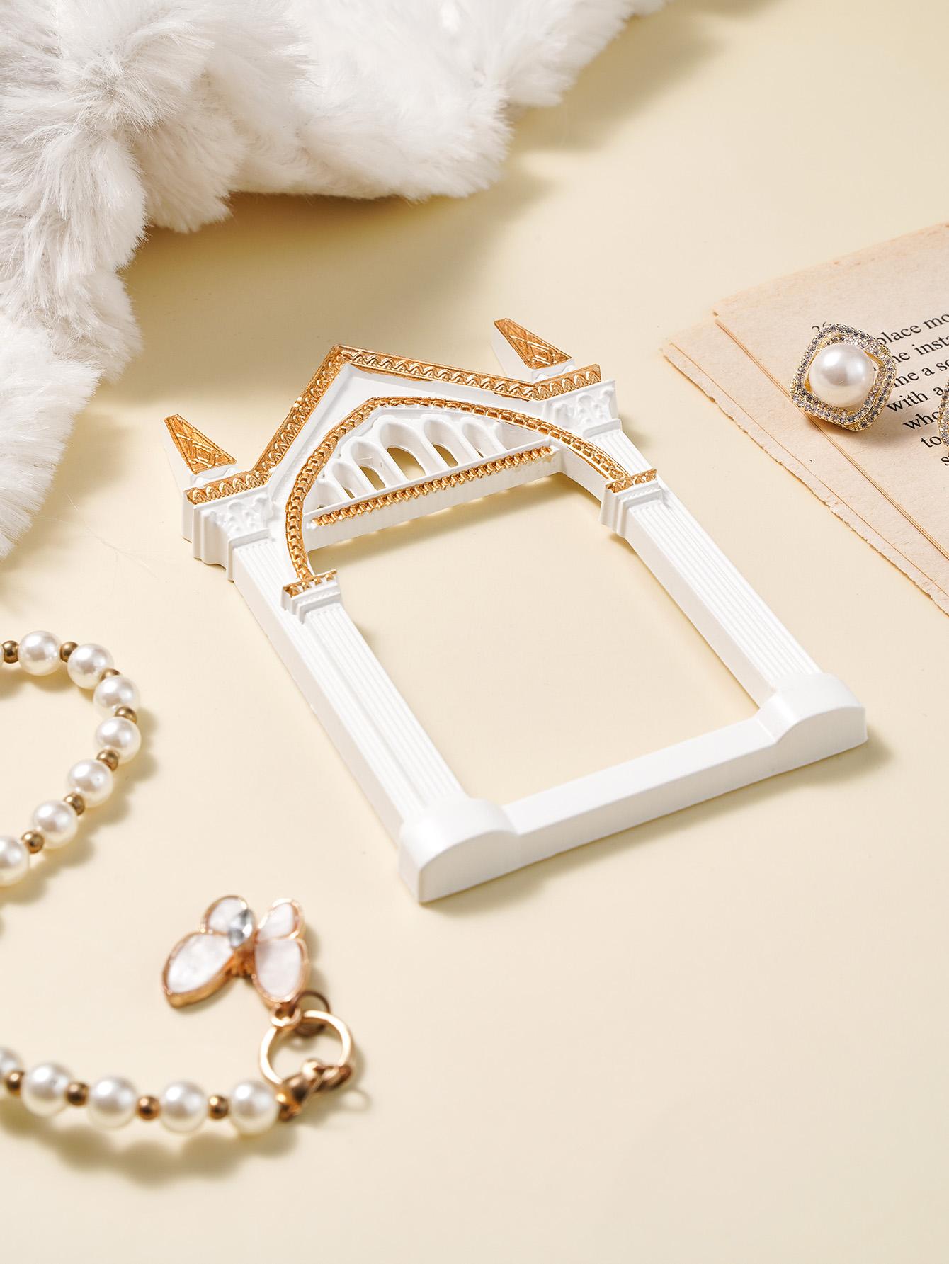 European Resin Frame Decorative Item, DIY Hand-Painted Indoor Desktop Decoration, Multi-Color Options, Bathroom Decor, Photography Props