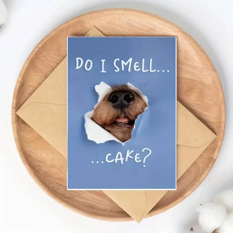 Funny Joke Birthday Card with Envelope, Perfect for Pet Owners, Dog and Cat Lovers, Friends, Parents, Sons and Daughters, Tearable Greeting Cards