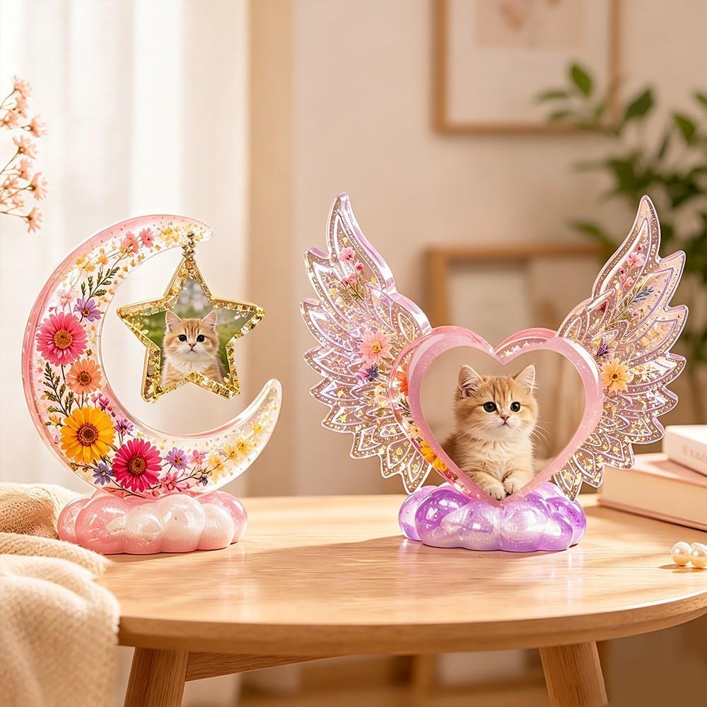 Heart Frame Ornament Silicone Mold, Star Moon Wing DIY Crystal Resin Craft Mold, Art Toy Silicone Candle Mold, Handmade Decoration Tool, Soap Molds, Candle Molds For Candle Making