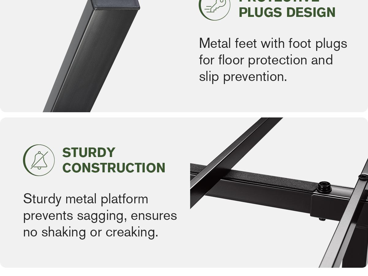 MUTICOR Metal Twin/Full/Queen/King Platform Bed Frame,Fabric Upholstered/Faux Leather Button Tufted Headboard【Frame Only No Mattress】17 Strong Slats Support, No Box Spring Needed,#TikTokShopBlackFriday #ChristmasGifts