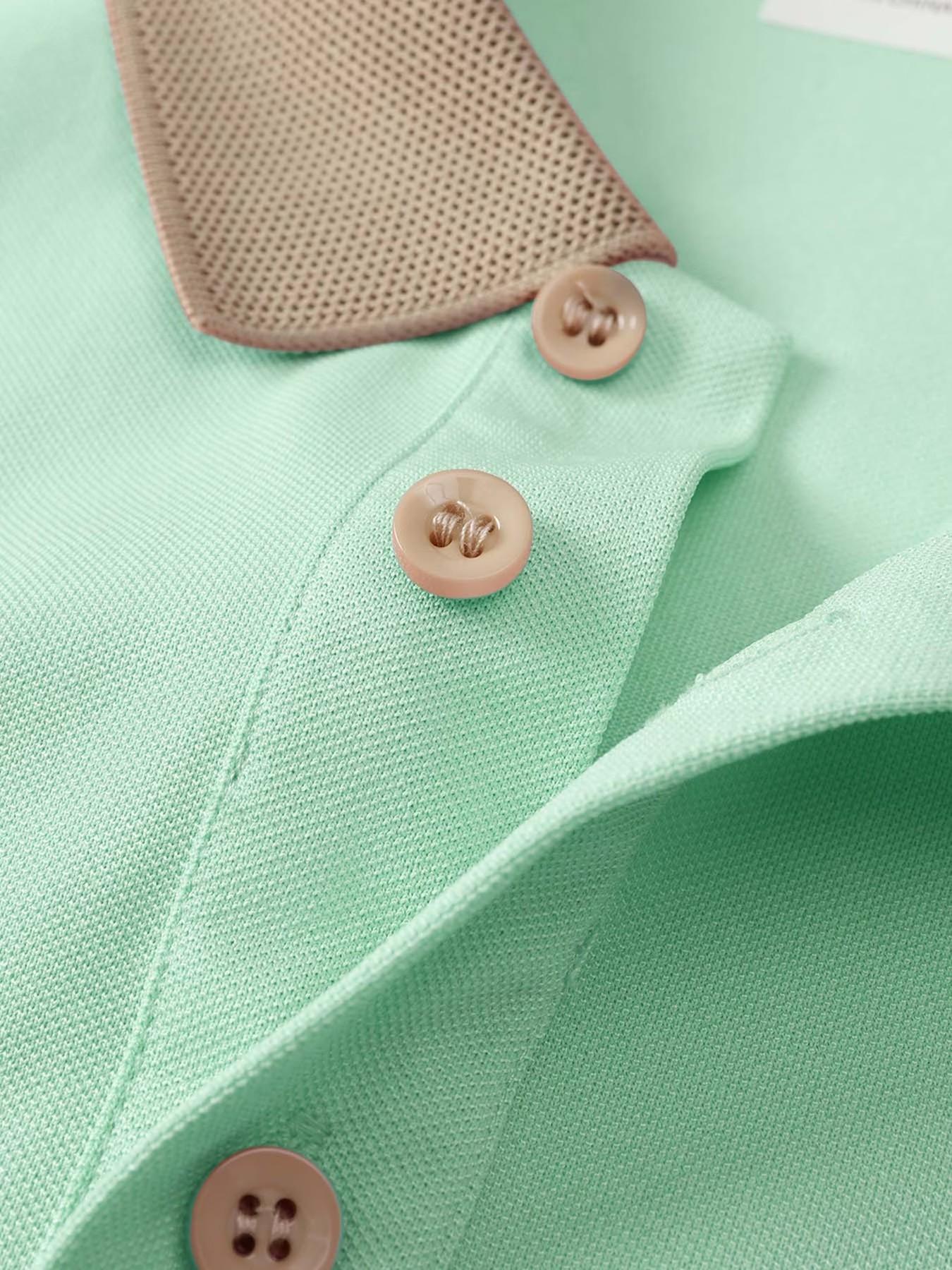 Trendy Versatile Golf Shirt, Summer Men's Retro Icon Logo Polo, Collar Button Casual Top, Short Sleeve Slim Fit, Spring & Fall