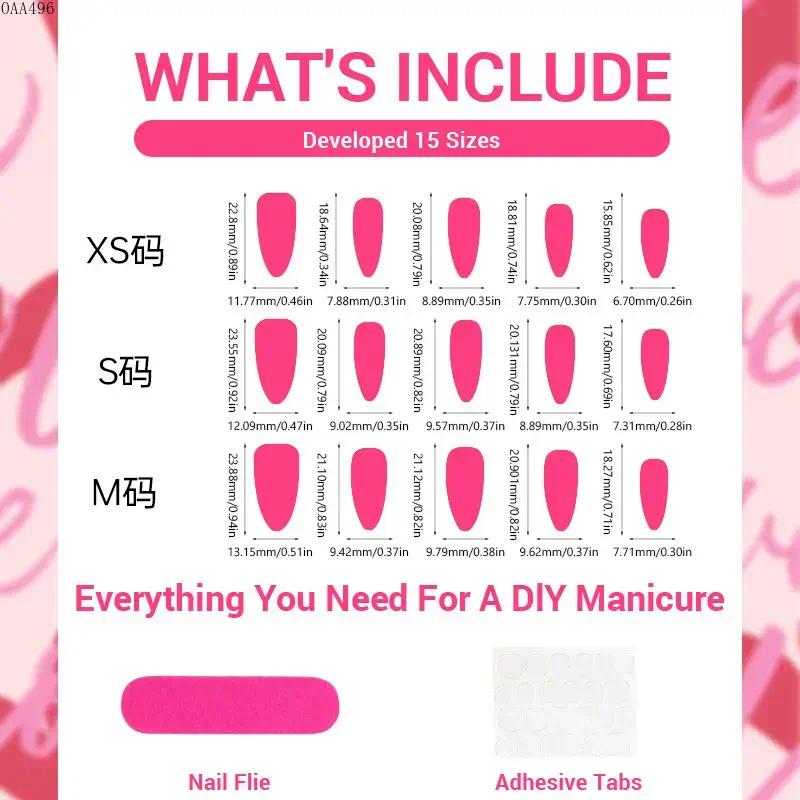 DIY Bag Accessory Press On Nails, 24-Piece Almond-Shape, 3D Rhinestone Flowers Design, Reusable Glossy Full Cover for Daily Wear, Parties
