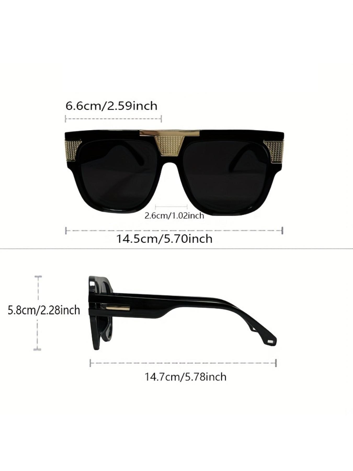 Retro Sunglasses Rectangular Rimless Glasses for Both Men And Women, Perfect for Everyday Casual Wear And Decoration