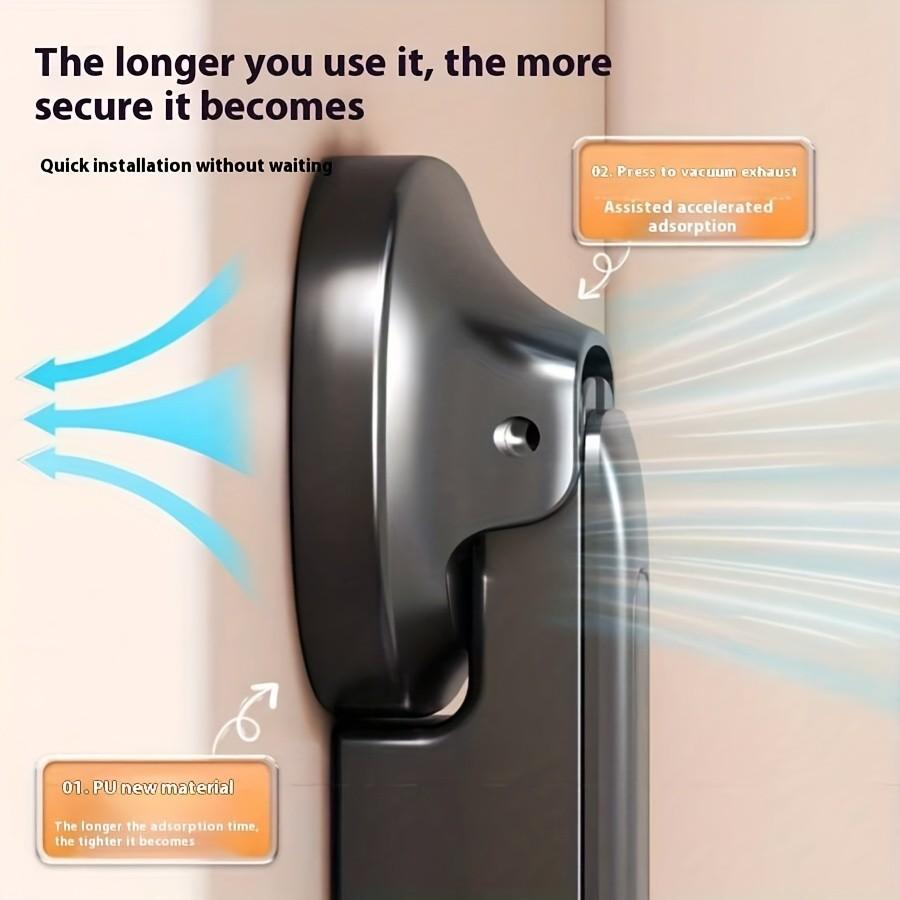 Adjustable Foldable Wall-Mounted Clothes Rack, Invisible Hanging Rod for Indoor/outdoor Use, Anti-Wind Suction Cup Design