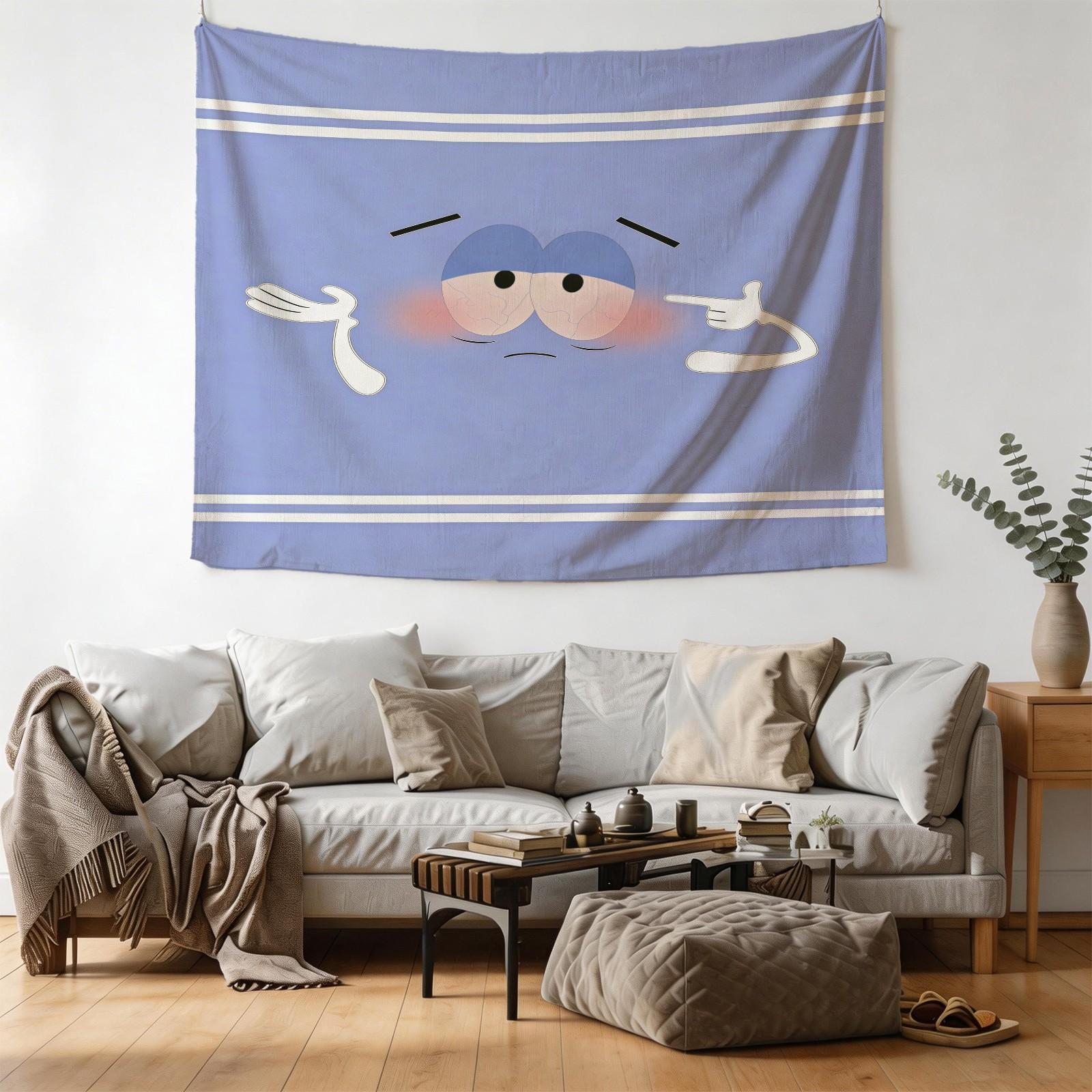 Meme Emoji Tapestry, Funny Awkward Shy Face Wall Hanging, Cute Purple Aesthetic Room Decor for Bedroom Living Room Dorm, Ideal Gift for Meme Lovers Teens Girls Adults