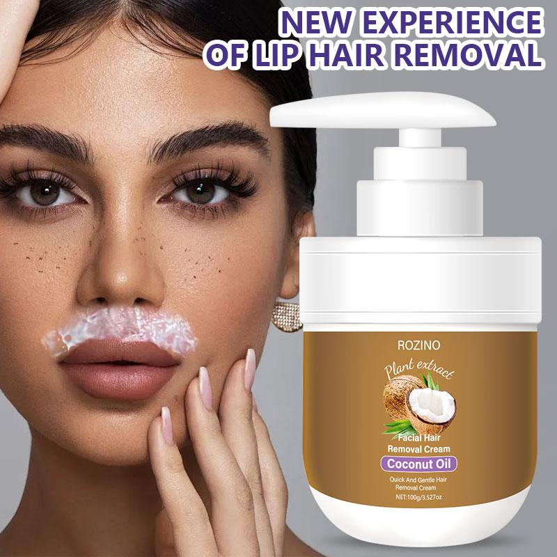 ROZINO Plant Extract Facial Hair Removal Cream with Coconut Oil for Effective Hair Removal