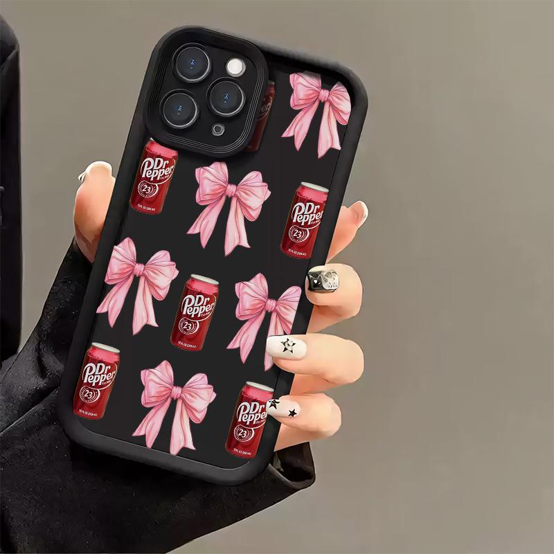 Casing For iPhone 13 14 PRO MAX PLUS dr pepper aesthetic Soft Silicone TPU Black White Red Gift Shockproof Protection Anti-Drop Protective Protector Aesthetic Phone Cases Shell Cover 1073