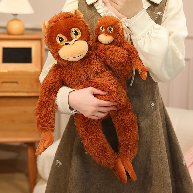 40 cm / 60 cm Punch Little Monkey “Mom” Plush Toy—a soft and fluffy stuffed animal perfect for home decor, car decorations, wedding season, children’s birthday gifts, and Mother’s Day gifts.