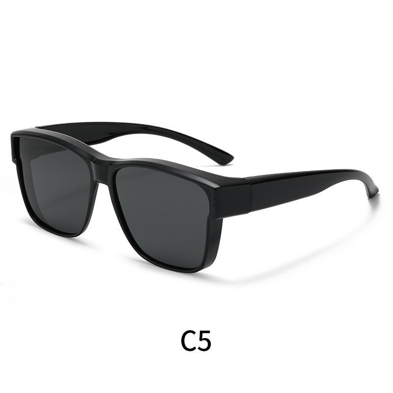 XUH 3pcs Unisex Nylon Flip-Up Overglasses Sunglasses - Black Frame, Silver Mirrored Lenses, UV400 Sun Protective, Easy Adjustment, Dual-Use for Myopia Wearers, Driving, Fishing, Mirrored Shades