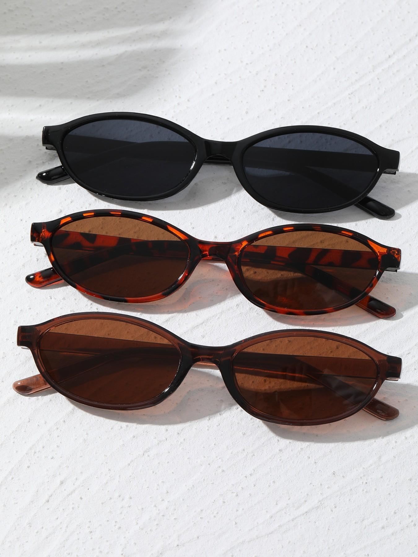 Vintage Oval Women's Sunglasses for Driving, Vacation, and Music Festivals, Stylish Retro Eyewear for Casual Outings, Fashionable Sunglasses, Trendy Vintage Sunglasses