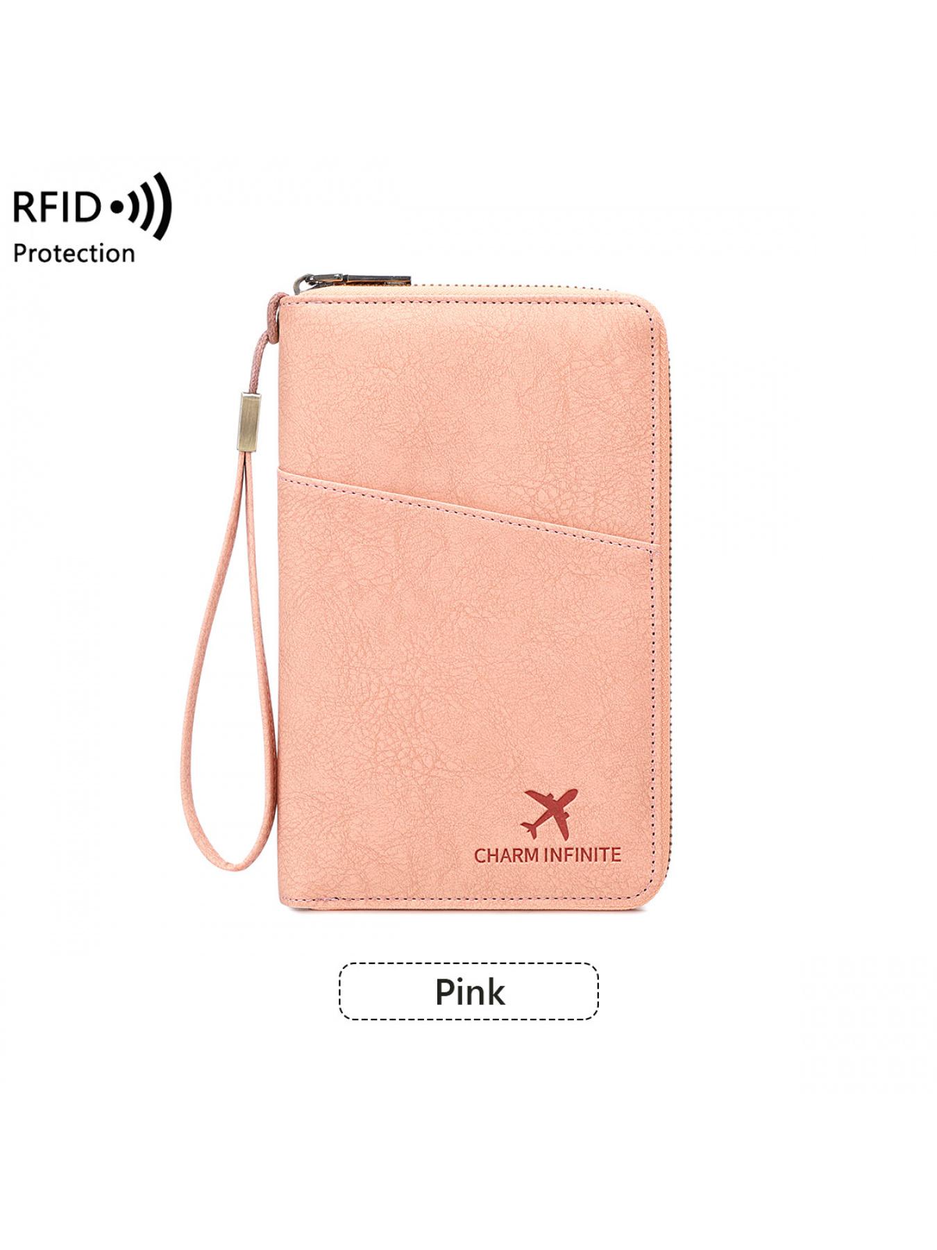 Multi-Functional Travel Document Organizer - RFID Blocking Long Zippered Passport Wallet, Passport Cover, Ticket & ID Storage Bag, Travel Document Holder