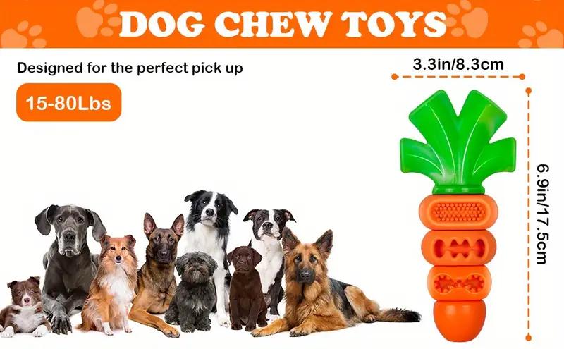Apasiri Aggressive Chewer Dog Toys, Durable Carrot Leaf Design for Teeth Cleaning & Mental Stimulation