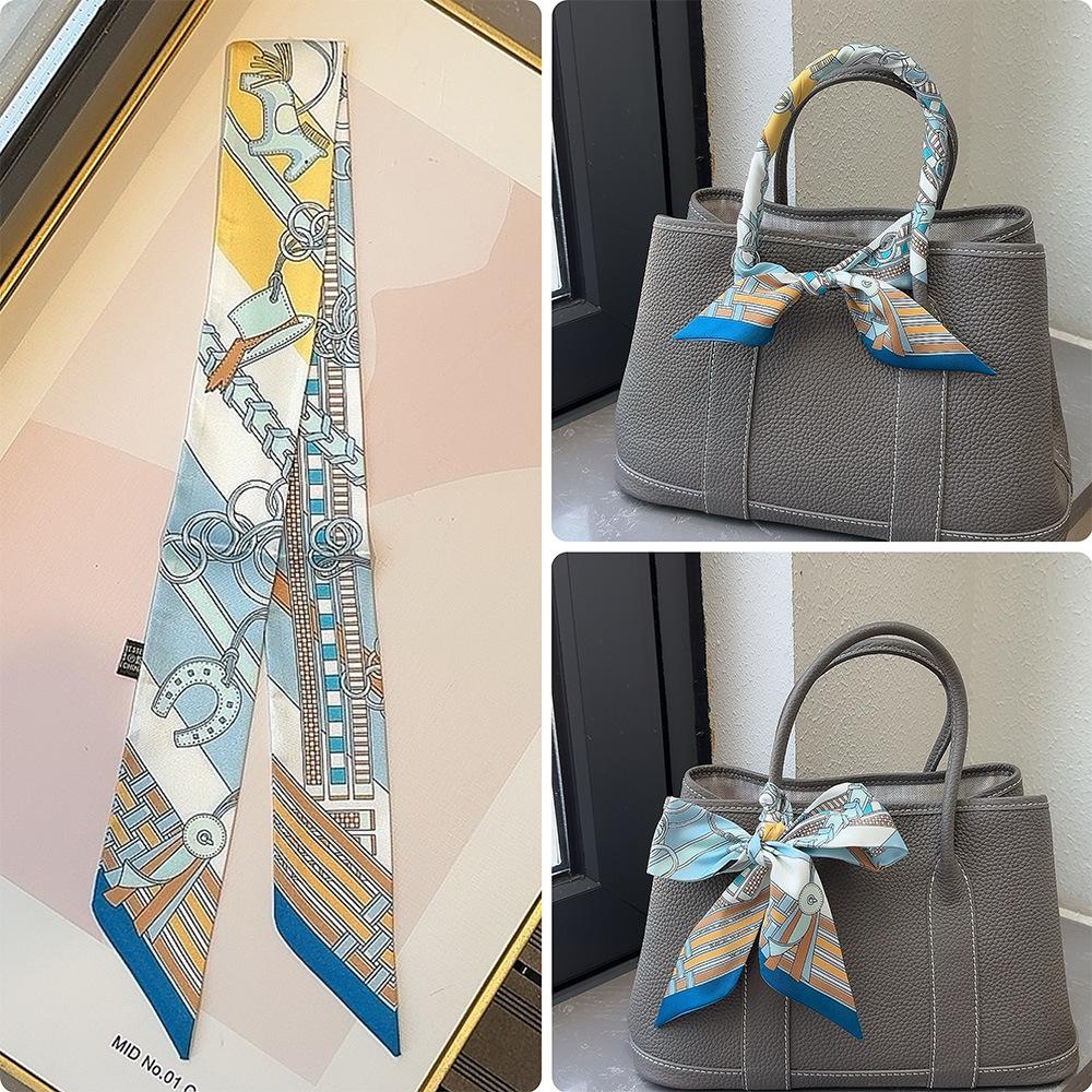 5-Piece Scarf Bag Set for Women, Narrow Scarf with Tie, Hair Accessory Neck Scarf, Fashion Gift Accessories, Ideal for Women