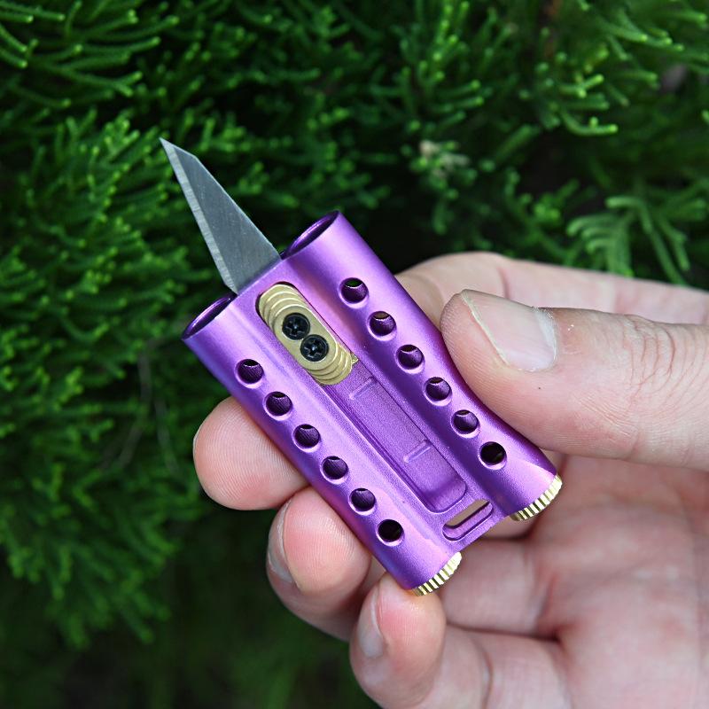 Multifunctional Paper Cutter Knife, Sharp Pocket Knife, Portable Mini Push-Pull Craft Knife Keychain Hanging Decoration, Cutting Supplies