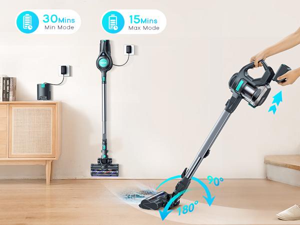 Qikcln Cordless Vacuum VC05 Cleaner with 30Mins Runtime, 1.3L Large Capacity for Hardwood Floor Carpet Home Cleaning Qikcln Cordless Vacuum VC05 Cleaner with 30Mins Runtime, 1.3L Large Capacity for Hardwood Floor Carpet Home Cleaning