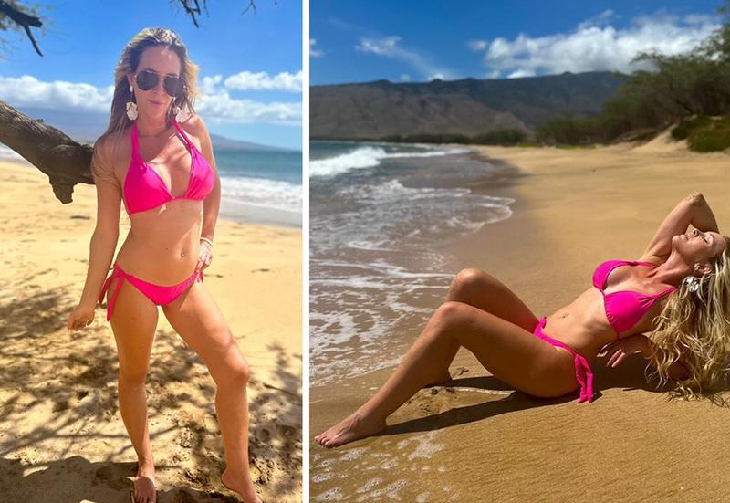 Aqua Eve Women Halter Bikini Set - Two Piece Triangle Swimsuit Tie Bathing Suit Cute Swimwear