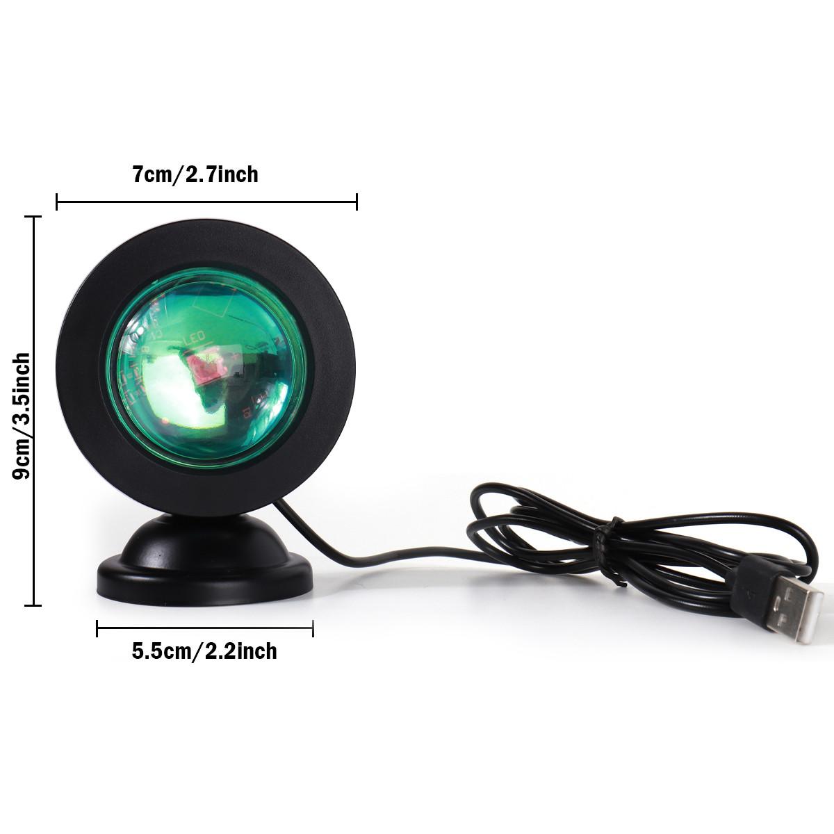 Sunset Lamp Projector, 16 Color Changing Rainbow Light, Remote Controlled LED Table Lamp, USB Sunlight Lamp for Bedroom Decor