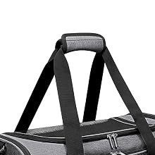 Soft-Sided Cat/Dog/Pet Carrier, Collapsible Pets Travel Carriers for Big Cats/Small Dogs with Shoulder Strap & Removable Mat, Mesh Puppy Carry Bag, Up to 16 Lbs