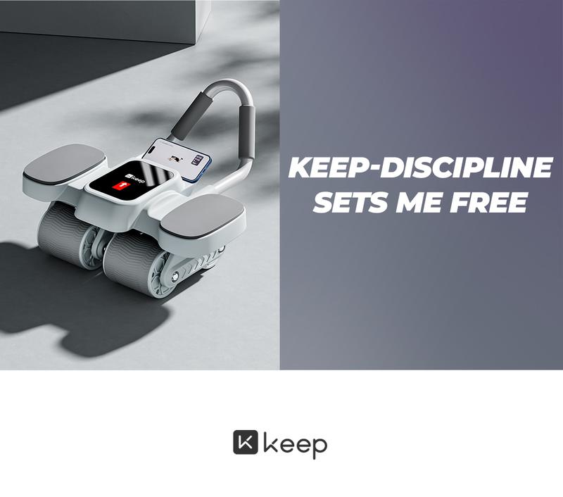 KEEP Ab Roller Wheel with Knee Mat, Automatic Rebound Abdominal Wheel with Elbow Support Ab Workout Equipment for Strengthening Core Muscles Abs Exercise Roller for Women Men