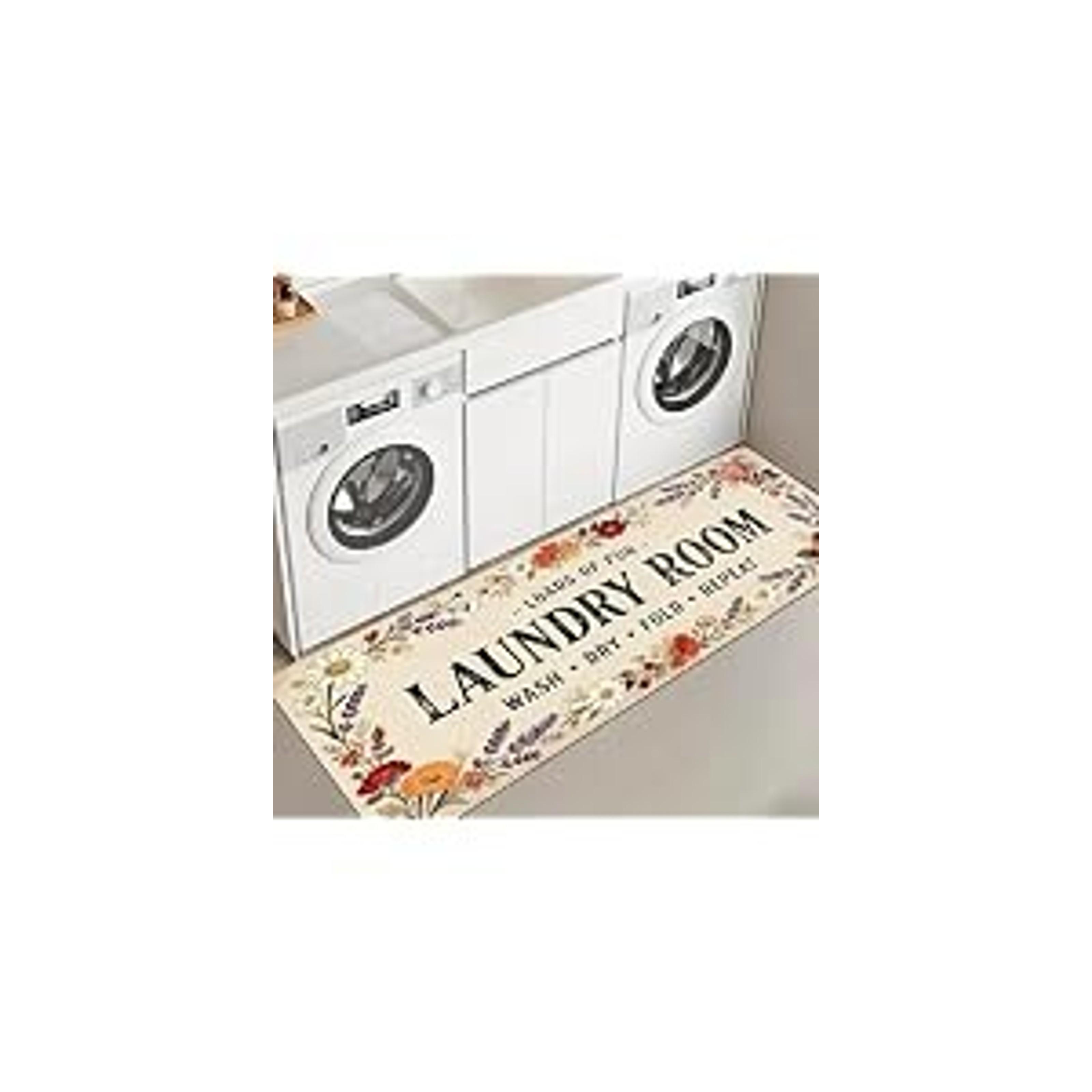 Brown Wood Non Slip Laundry Room Rug Runner 20" x 59" Washable Farmhouse Kitchen Bathroom Area Rug MatGift